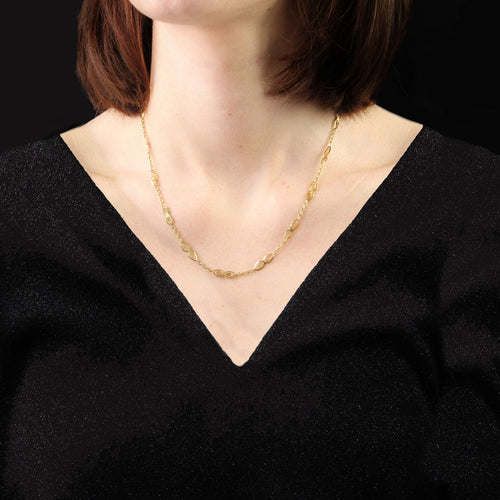 Collier Chaine ancienne en or ajourée 58 Facettes CVCH13