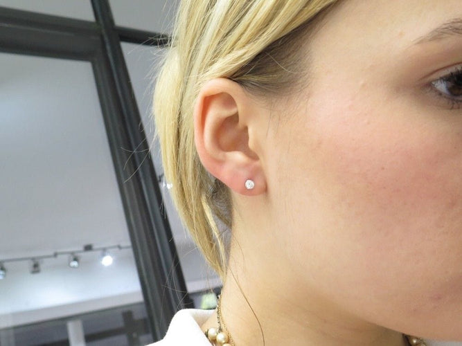 Boucles d'oreilles boucles d'oreilles VANESSA TUGENDHAFT solitaires or blanc 58 Facettes 252507