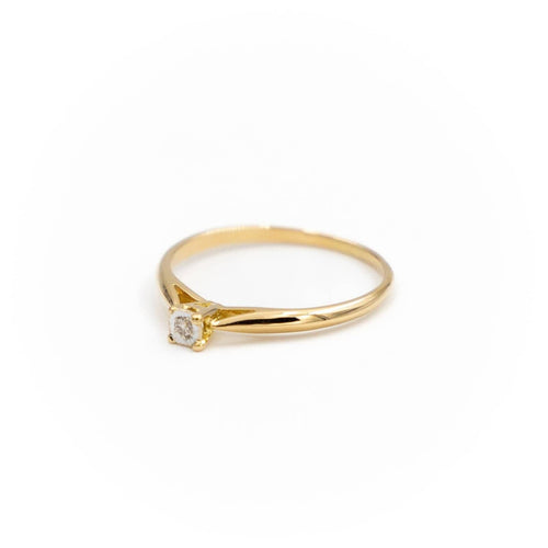 Bague 54 Bague Solitaire Or jaune Diamant 58 Facettes 1660416CN