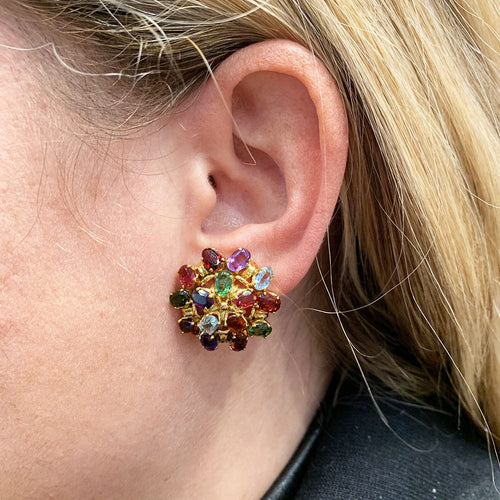 Boucles d'oreilles Boucles d'oreilles H.Stern en or jaune et pierres de couleur. 58 Facettes 30658