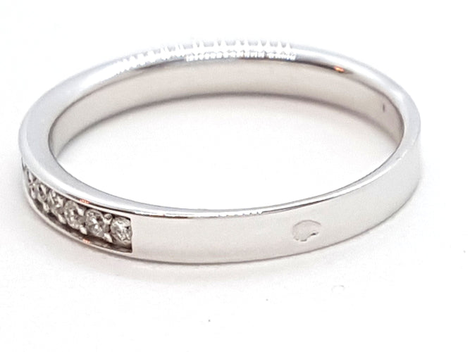 Bague 54 Bague Alliance Or blanc Diamant 58 Facettes 06350CD