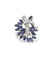 Bague 57 / Blanc/Gris / Platine 950 Bague Cocktail Saphirs & Diamants 58 Facettes 230128R