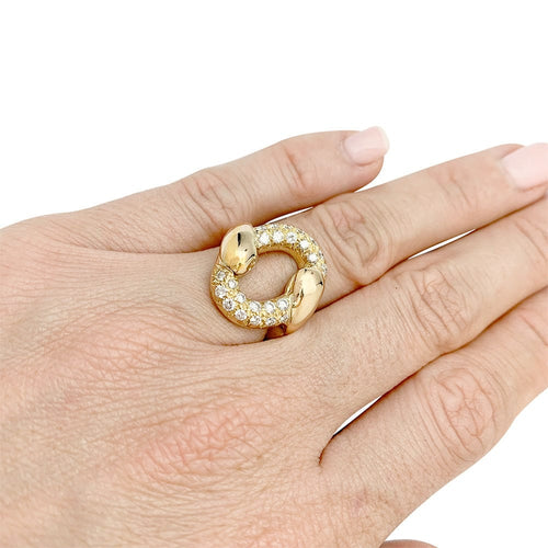 Bague 50 Bague vintage or jaune et diamants. 58 Facettes 32015