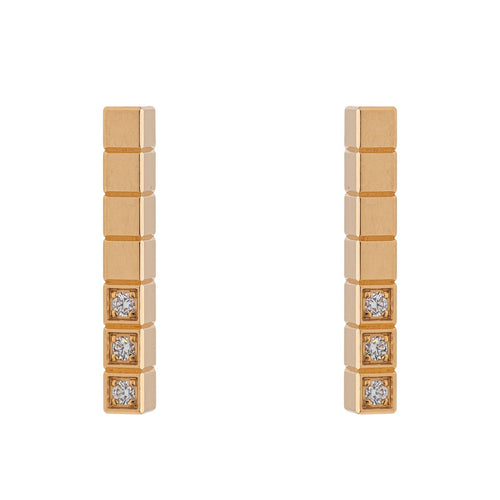 Boucles d'oreilles Chopard Boucles d'oreilles Puces Ice cube Or rose Diamant 58 Facettes 2834724CN