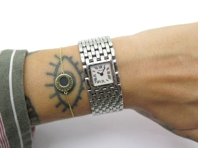 Montre montre CARTIER panthere ruban 2420 quartz 21 mm en acier 58 Facettes 253461