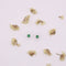 Boucles d'oreilles Boucle d’oreille clous en or jaune, émeraude 58 Facettes