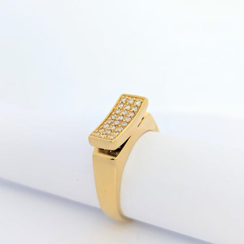 Bague 58 Bague or jaune et diamants 58 Facettes 27531
