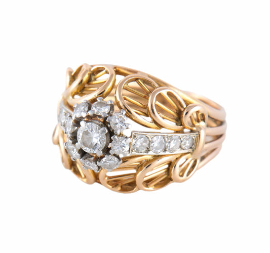 Bague BAGUE "IMPERIALE" OR & DIAMANTS 58 Facettes BO/220091 NSS