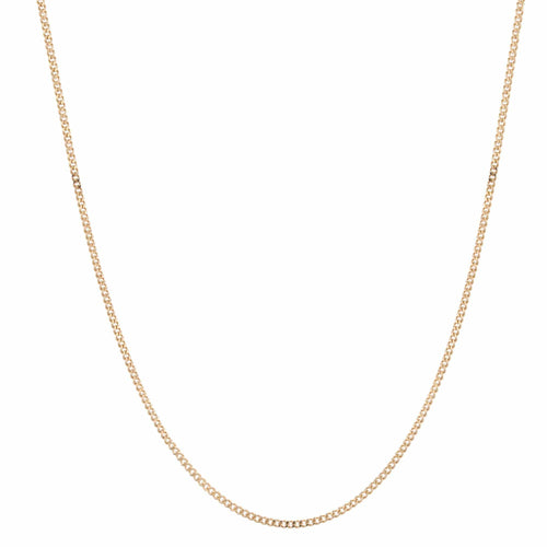Collier Fine chaine maille gourmette limée or jaune 58 Facettes 19-229
