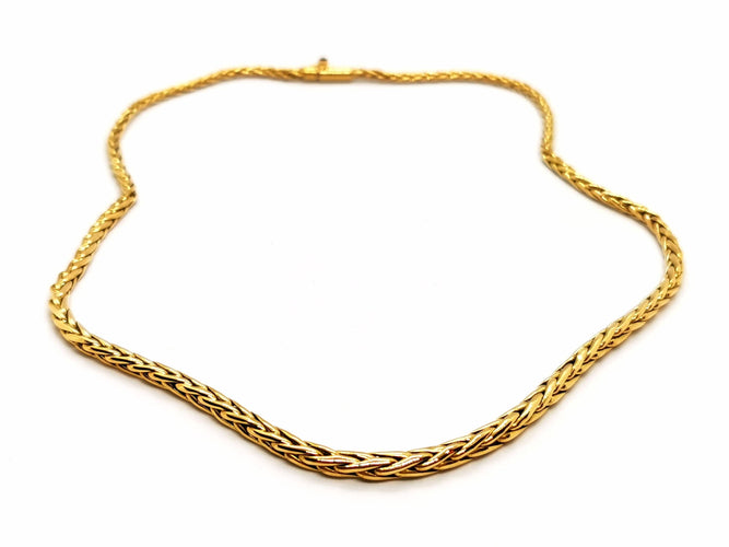 Collier Caplain Saint André Collier Maille palmier Or jaune Saphir 58 Facettes 1595121CN
