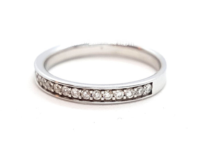 Bague 54 Bague Alliance Or blanc Diamant 58 Facettes 06350CD