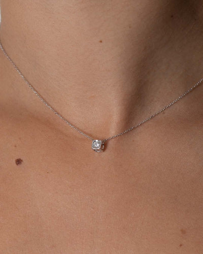 Collier Collier DINH VAN Collier  Cube en Or Blanc 750/1000 58 Facettes 61832-57711