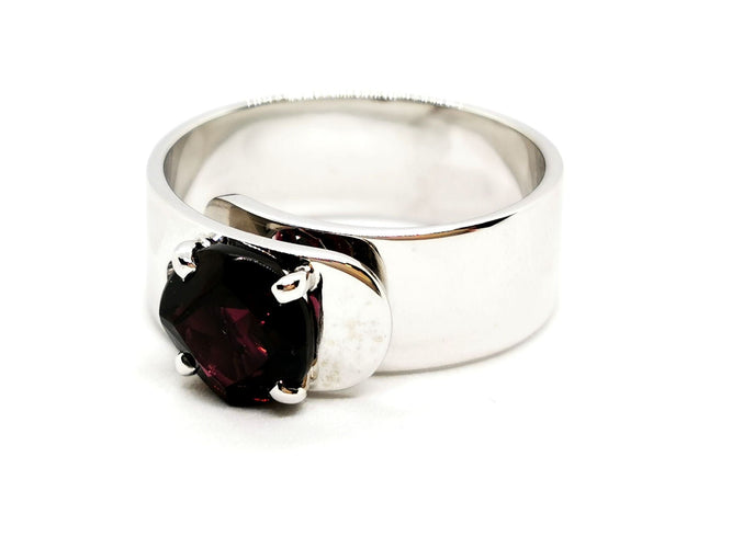 Bague 54 Dinh Van Bague Sixtine Or blanc Grenat 58 Facettes 1505955CN