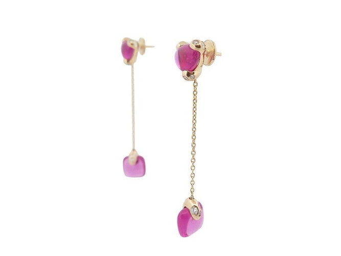 Boucles d'oreilles boucles d'oreilles POMELLATO sassi tourmaline sassi or jaune 18k ears 58 Facettes 249948