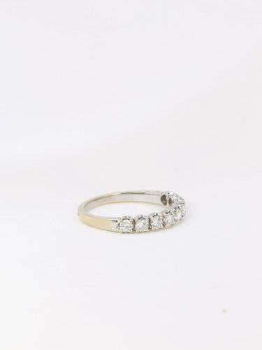 Bague 52.5 Demi-Alliance américaine diamants 0,54 ct 58 Facettes J106