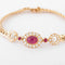 Bracelet Bracelet en or jaune et diamant ,rubis cabochon de la maison Van Cleef and Arpels 58 Facettes 0