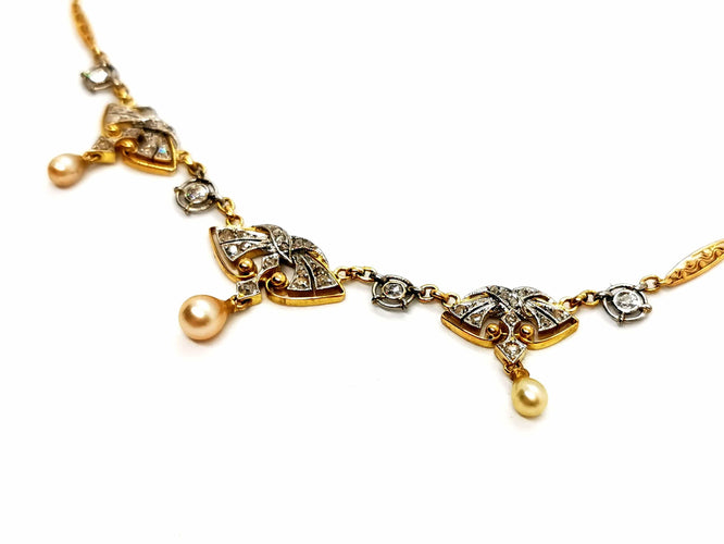 Collier Collier Art déco Or jaune Diamant 58 Facettes 1139165CD