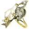Bague 54 Bague or jaune, argent 58 Facettes 09357-4261