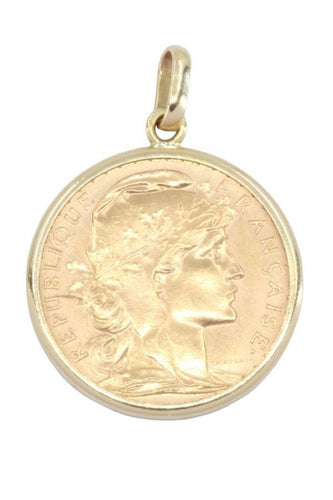 Pendentif Pendentif pièce 20 francs, Marianne 58 Facettes 063661