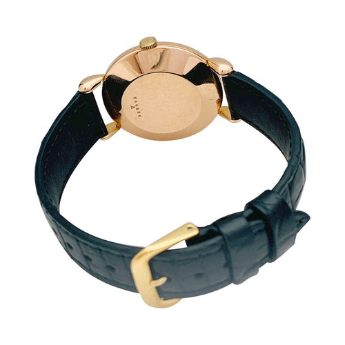 Montre Montre Jaeger Lecoultre en or rose, bracelet cuir. 58 Facettes 31470