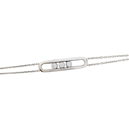 Bracelet Bracelet Messika, "Move Classique", or blanc, diamants. 58 Facettes 31114