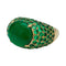 Bague 53 Bague jonc en or jaune, tsavorites et jadéite. 58 Facettes 31710