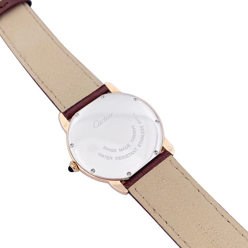 Montre Montre Cartier "Ronde Solo" or rose, cuir. 58 Facettes 33432