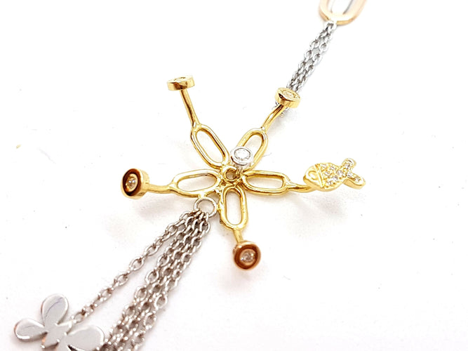 Collier Collier Or rose Diamant 58 Facettes 00657CN