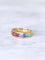 Bague jonc pierres arc en ciel en or 58 Facettes