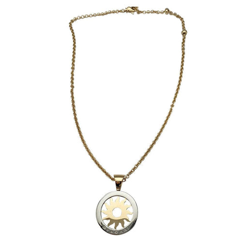 Collier Collier Bulgari, "Tondo", or jaune et acier. 58 Facettes 30972