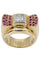 Bague BAGUE TANK RUBIS ET DIAMANTS 58 Facettes 044531