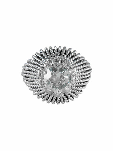 Bague Bague Tissu Diamants 58 Facettes