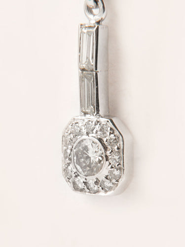 Boucles d'oreilles Boucles d'oreilles en or blanc et diamants 58 Facettes