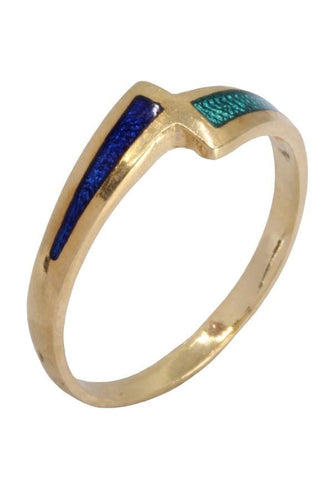 Bague 54 BAGUE MODERNE ÉMAILLÉE 58 Facettes 076011