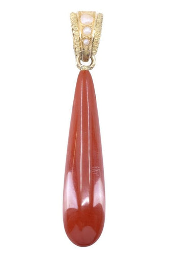 Pendentif PENDENTIF ANCIEN CORNALINE ET PERLES 58 Facettes 066271