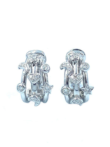 Boucles d'oreilles ADLER - Boucles d’oreilles Sérail Or blanc et diamants 58 Facettes