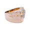 Bague 58 Bague Tank en or rose, platine, diamants. 58 Facettes 32287