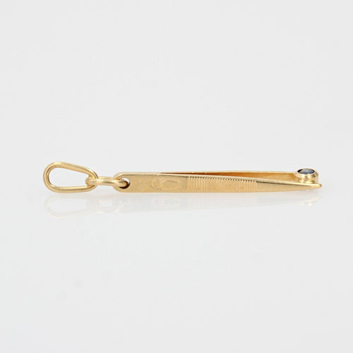 Pendentif Pendentif brucelle or jaune et saphir Augis 58 Facettes 15-424