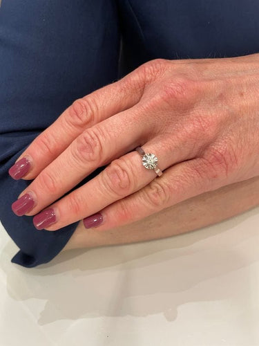 Bague SOLITAIRE ANCIEN DIAMANT 0.15 CARAT 58 Facettes 050131