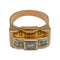 Bague 54 Bague tank or rose, blanc et diamants. 58 Facettes 31896