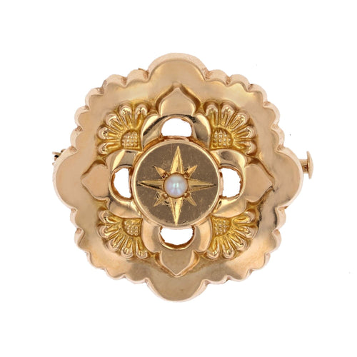 Broche Broche de col or jaune perle 58 Facettes 14-199