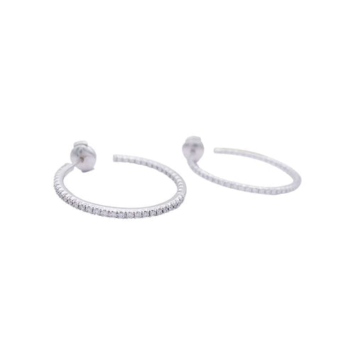 Boucles d'oreilles Boucles d'oreilles Tiffany&Co., "Métro", or blanc, diamant. 58 Facettes 33034
