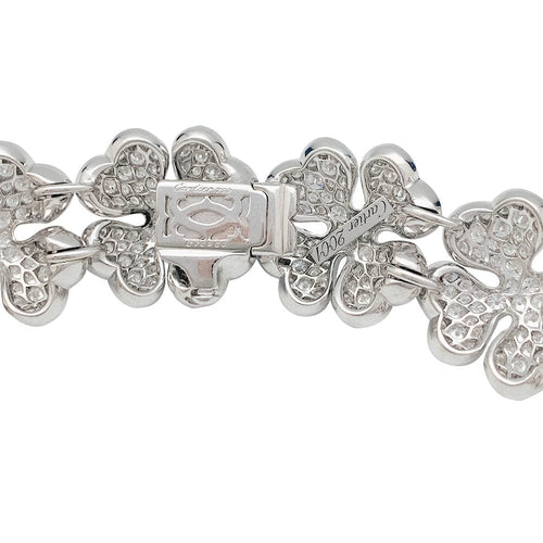 Collier Collier Cartier "Clover" or blanc et diamants. 58 Facettes 31542