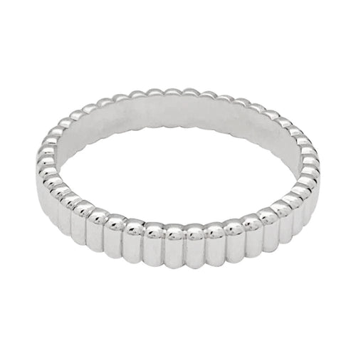 Bague 53 Alliance Boucheron "Grosgrain" en or blanc. 58 Facettes 31922