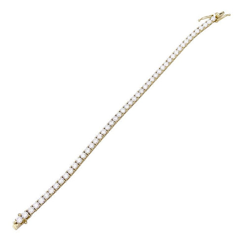 Bracelet Bracelet ligne diamants or jaune. 58 Facettes 33157