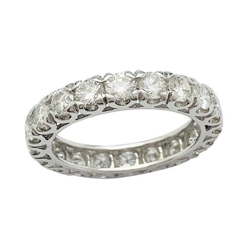Bague 52 Alliance or blanc diamants. 58 Facettes 31944