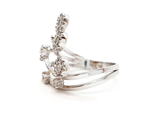 Bague 53 Bague Or blanc Diamant 58 Facettes 06330CD
