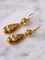 Boucles d'oreilles Boucles d'oreilles anciennes dormeuses "feuille de vigne" en or 58 Facettes