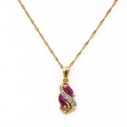 Collier Collier Pendentif Or jaune Rubis 58 Facettes 1667888CN