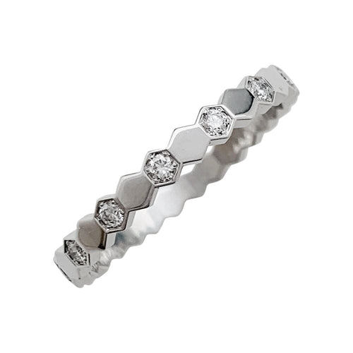 Bague 53 Bague Chaumet, "Bee my Love", or blanc, diamants. 58 Facettes 30880